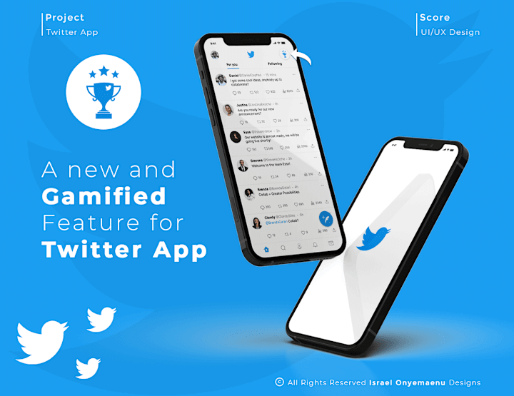 Cover image for Twitter App Gamified - UI/UX Design on Behance