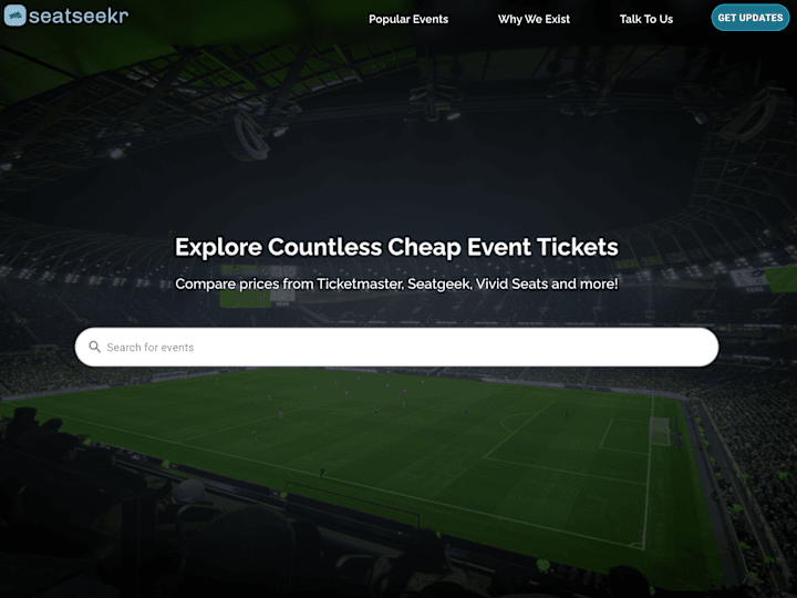 Cover image for SeatSeekr - Discover Cheap Tickets