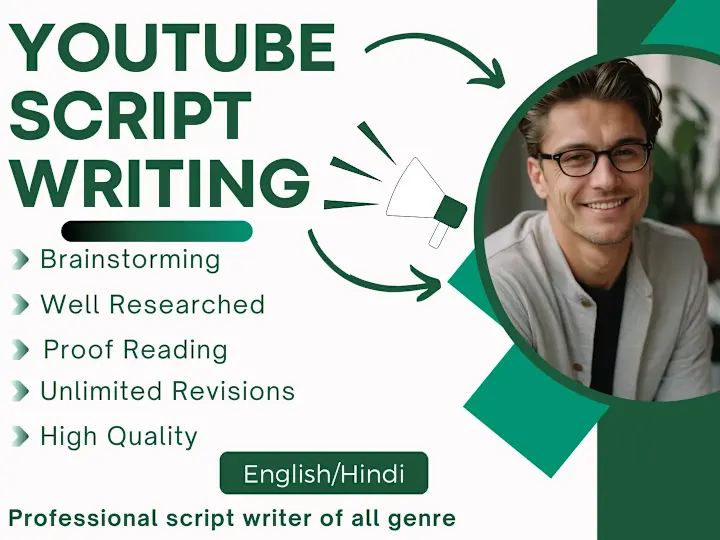 Cover image for I will write script for you youtube video/reel.