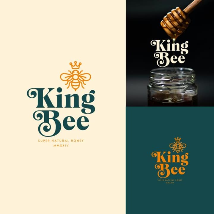 Cover image for King Bee (Honey) Logo Design Template