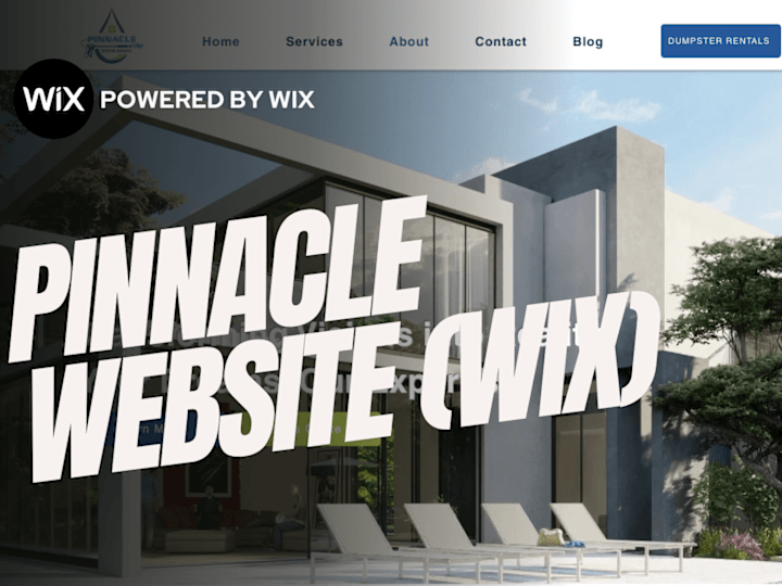 Cover image for Redefining Excellence: Pinnacle Exterior Services Website (Wix)