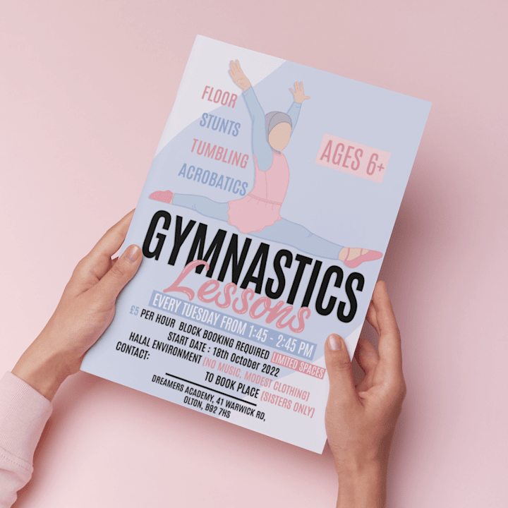 Cover image for Poster design for Gymnastics lessons courses. | Behance