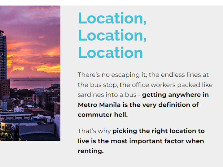 Cover image for Content Writing: Renting in Metro Manila