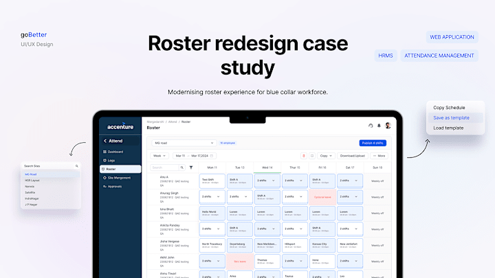 Cover image for Roster redesign case study :: Behance