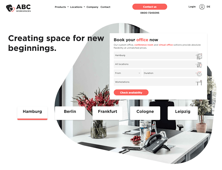 Cover image for ABC Workspaces - Custom Bookingsystem