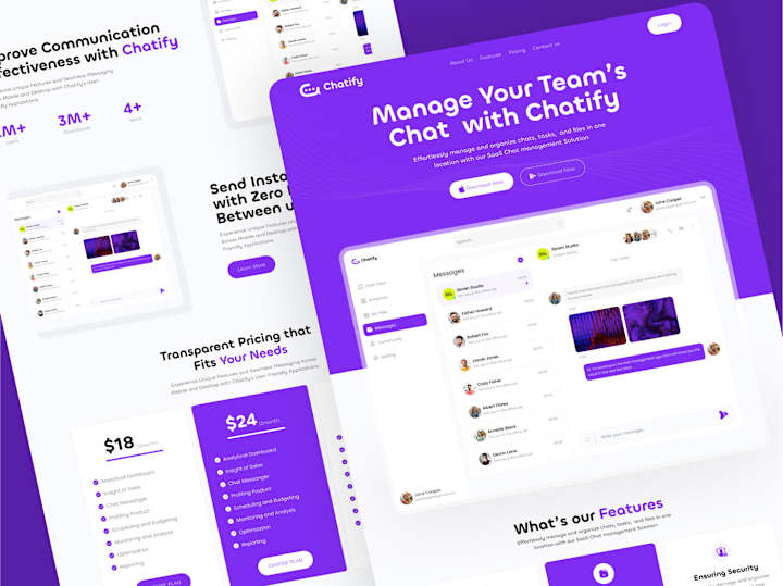 Cover image for Chatify Landing Page Design