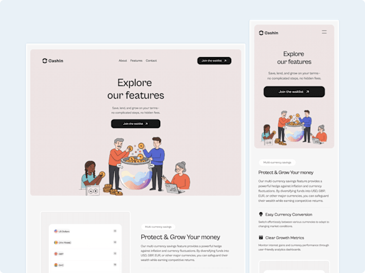 Cover image for Cashin Website Design