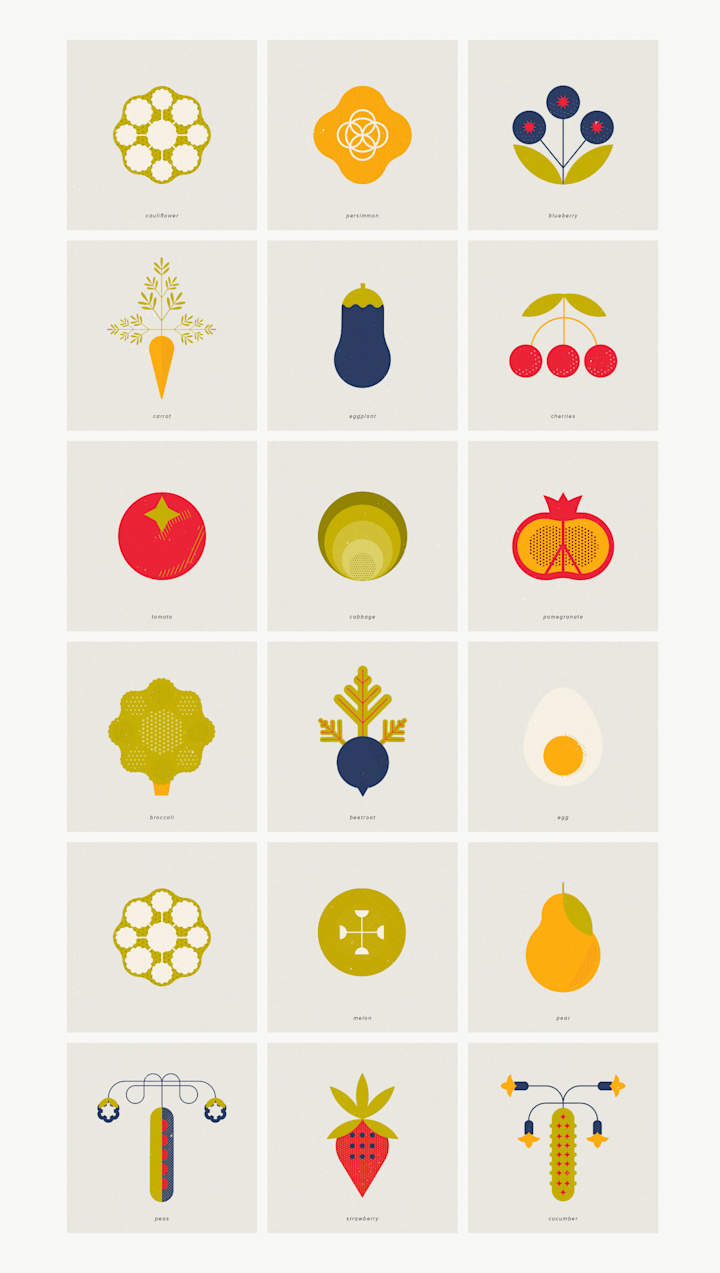 Cover image for Fruits & Vegetables Illustrations