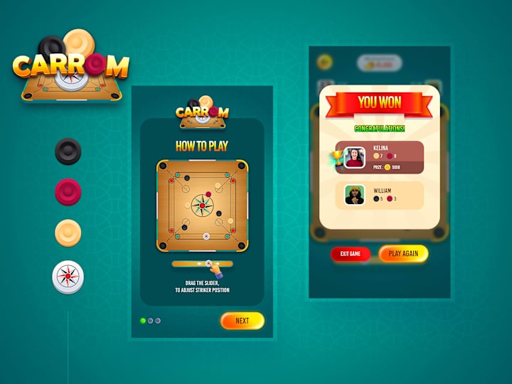 Cover image for 
Carrom UI - Game Design
