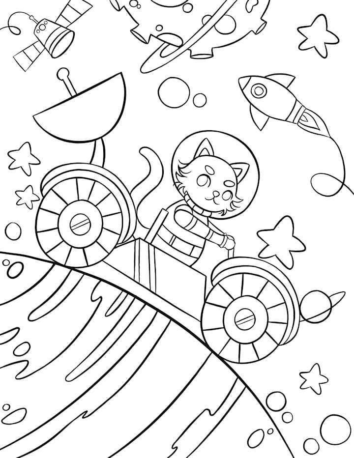 Cover image for Coloring book with an Astronomy theme