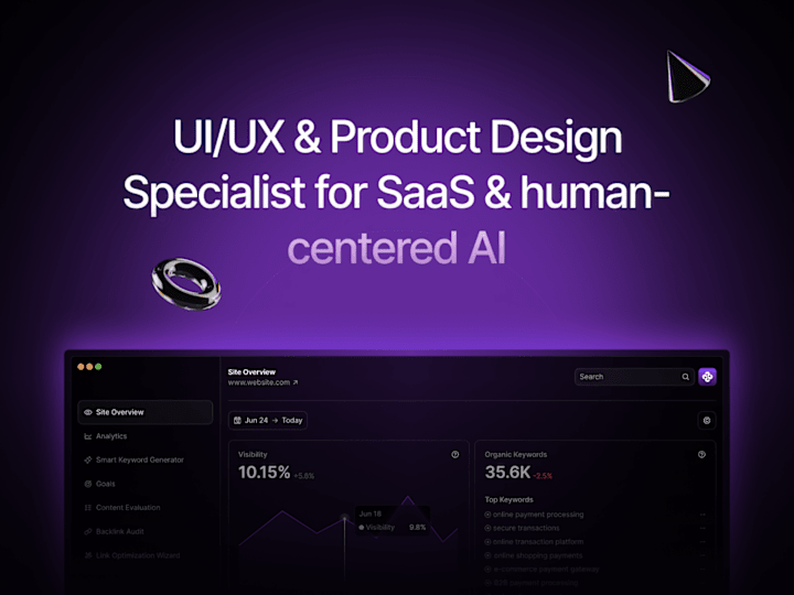 Cover image for Product Design (UIUX Web & Mobile SaaS apps)
