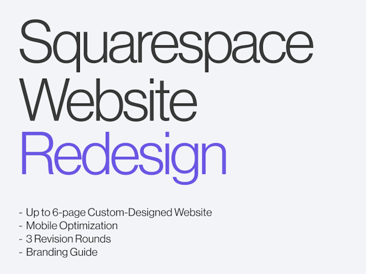 Cover image for Squarespace Custom Website Redesign