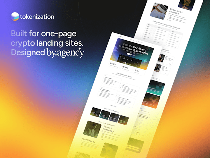 Cover image for Tokenization - Technology Website Template