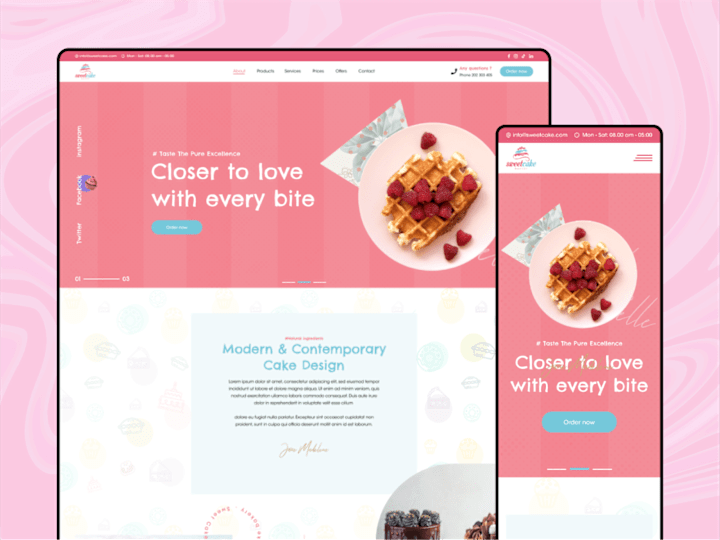 Cover image for Cake Shop - E-commerce Landing page