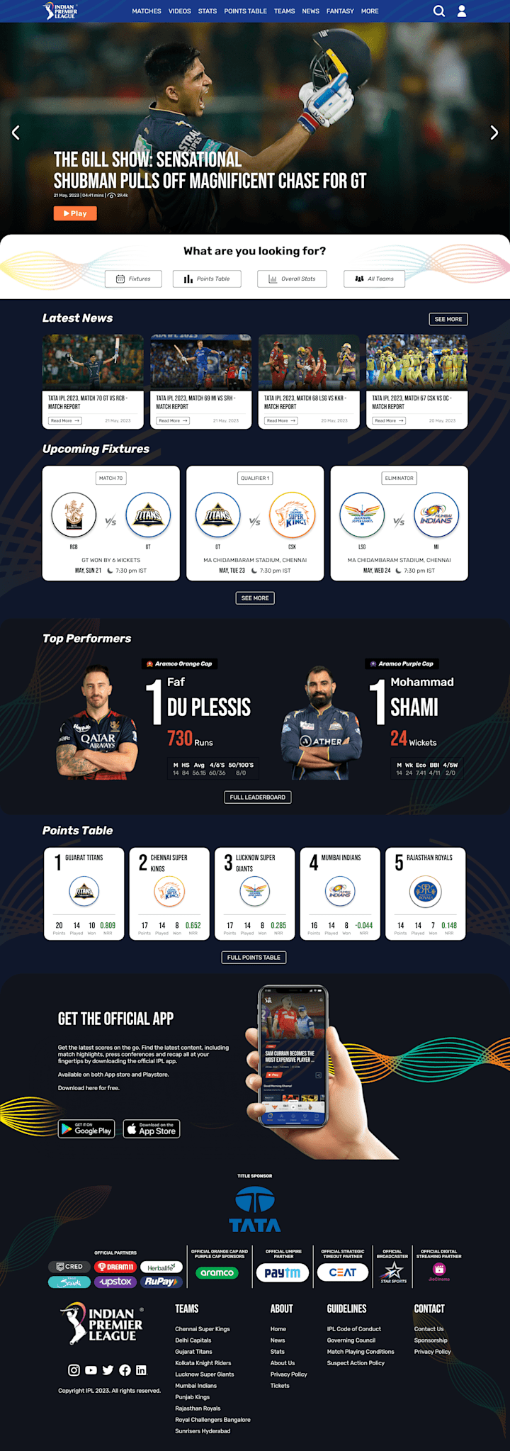 Cover image for IPL 2023 Demo Website Design