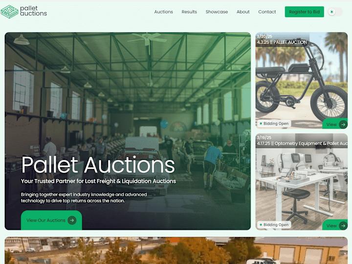 Cover image for Pallet Auctions | Nationwide Leader in Lost Freight & Liquidati…