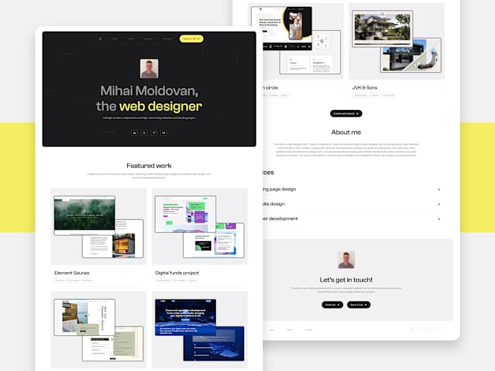 Cover image for Personal Website: Figma & Framer