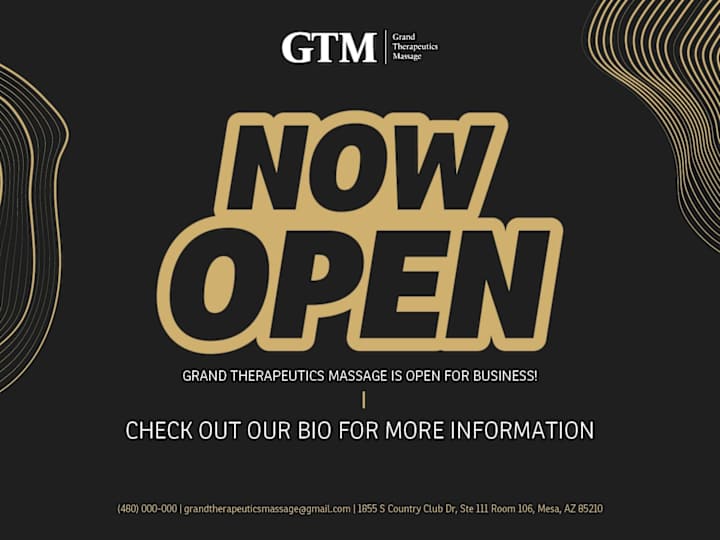 Cover image for Grand Therapeutic Massage - Now Open (Social Media Campaign) 