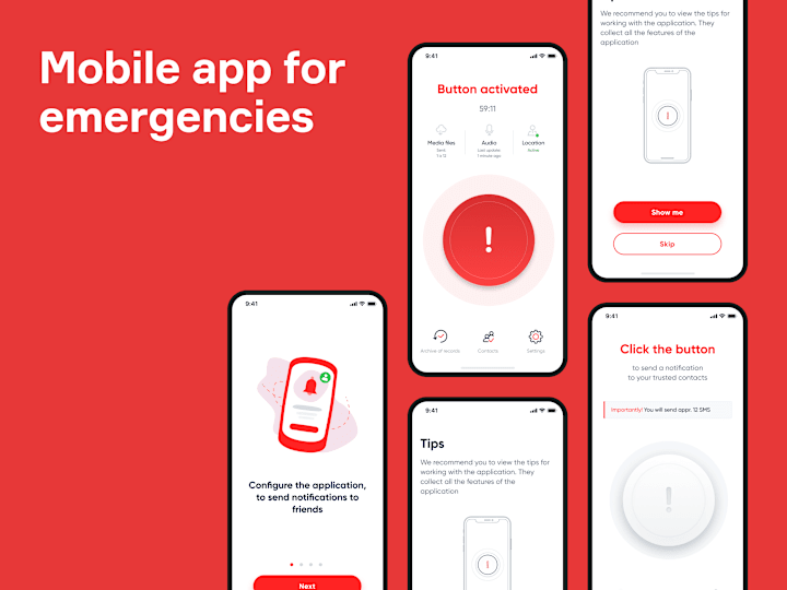 Cover image for iOS/Android mobile emergency application