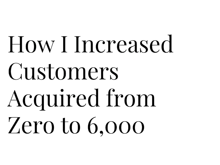 Cover image for Zero to 6,000 customers acquired in less than two years