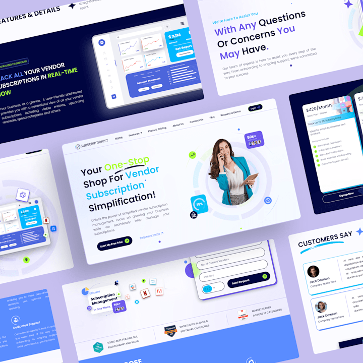 Cover image for Subscriptionist - Website UI/UX Design