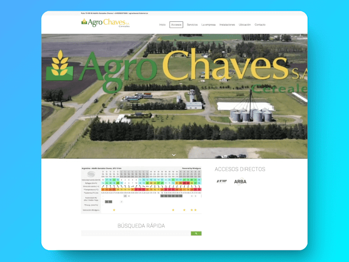 Cover image for Agro Chaves S.A. - Local transportation business website