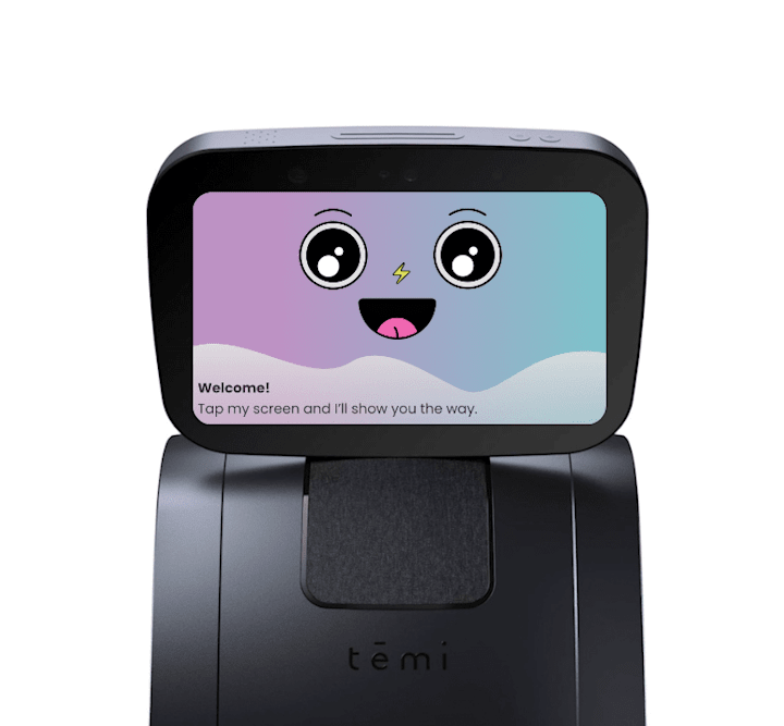 Cover image for Temi: interactive wayfinding robot with speech recognition