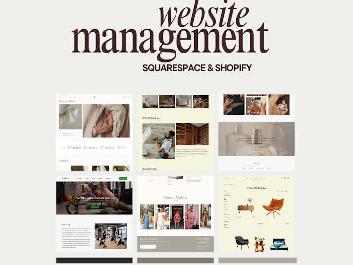Cover image for Website Management (Squarespace & Shopify)