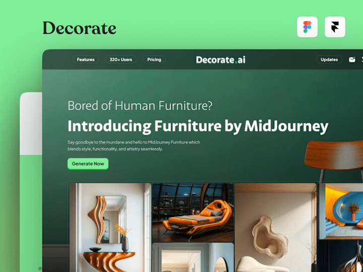 Cover image for Decorate - AI powered furniture image generation tool.