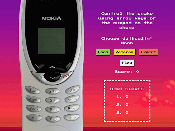 Cover image for Nokia 8210 Snake - Web Game
