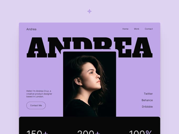 Cover image for "Andrea" Framer Portfolio Template