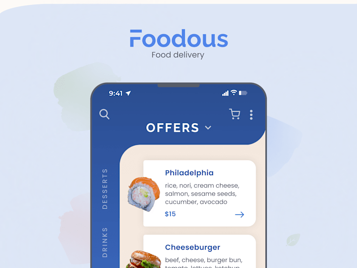 Cover image for Foodous Mobile App • UI/UX