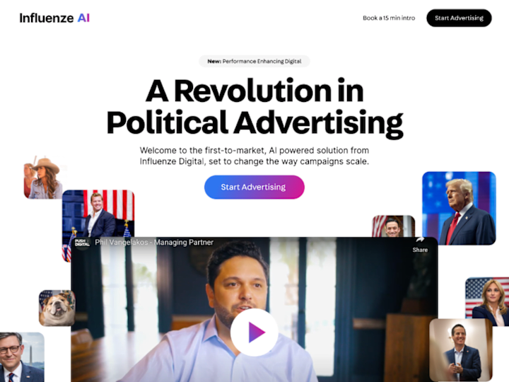Cover image for InfluenzeAI Landing Page Design