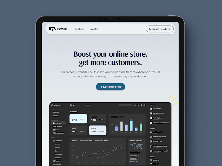 Cover image for nebula - Landing Page website in Framer