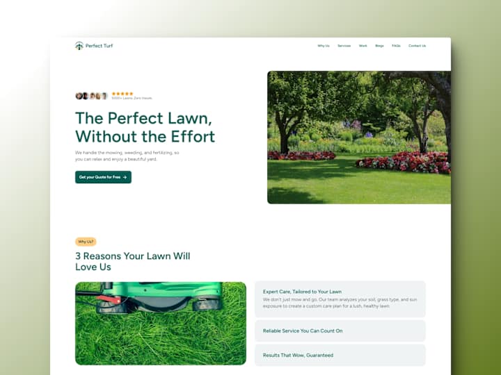 Cover image for PerfectTurf - A Lawn Care Business Template