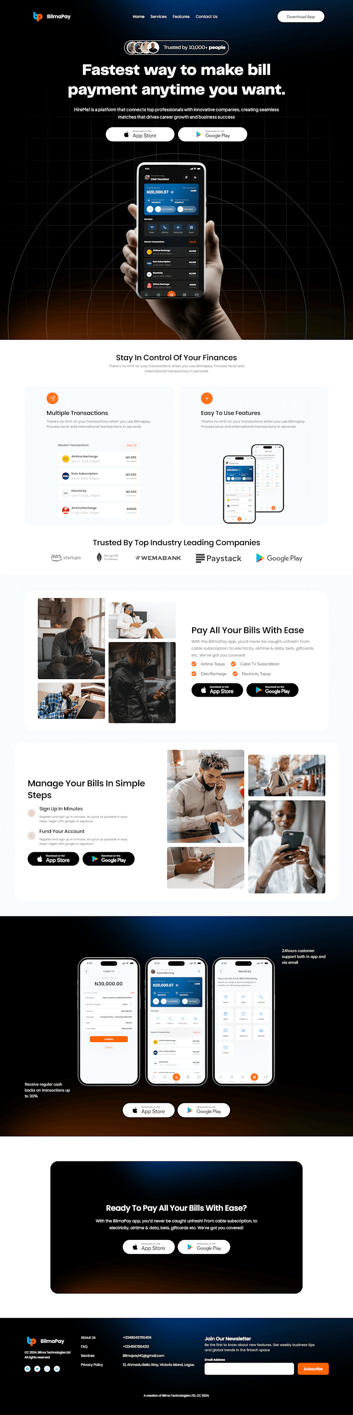 Cover image for Landing Page and Mobile Application Design for BilmaPay