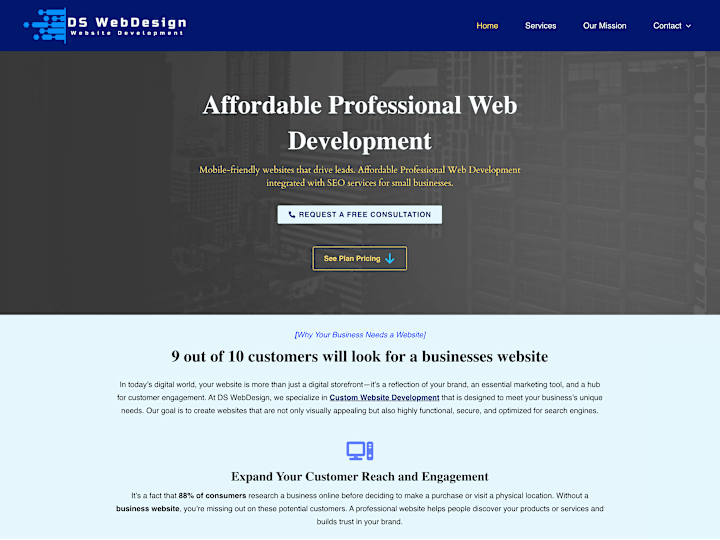 Cover image for Affordable Professional Website Development