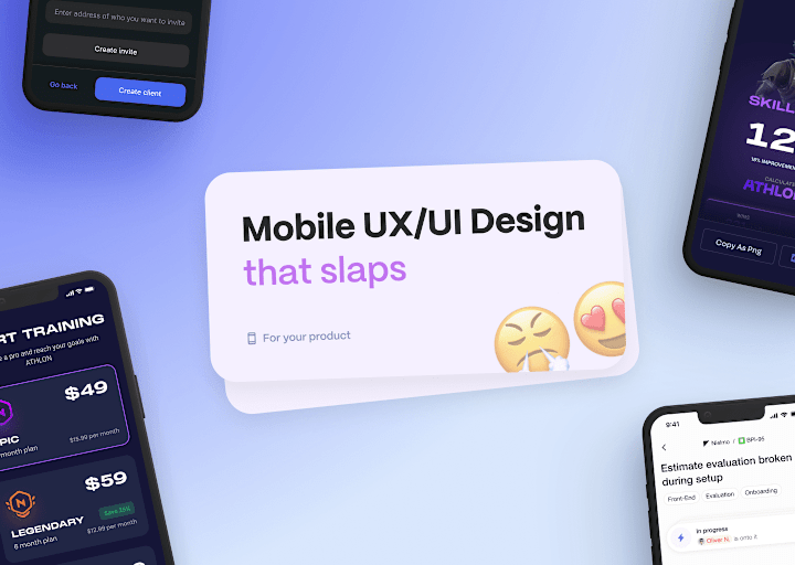 Cover image for Mobile App UX/UI Design that slaps 😤😍