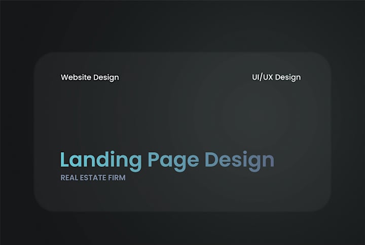 Cover image for Website Landing Page Design on Behance