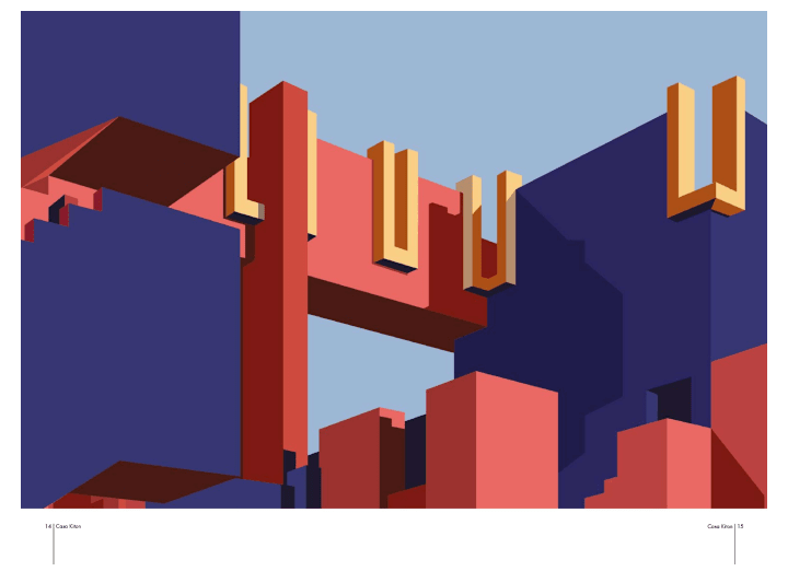 Cover image for Illustration of La Muralla Roja for Kiton magazine