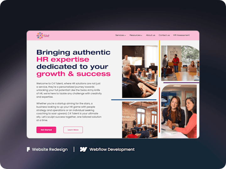 Cover image for Website Redesign and Webflow Development for C4 Talent