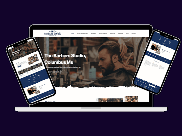 Cover image for Wix Website Design_The Barber Studio Columbus MS