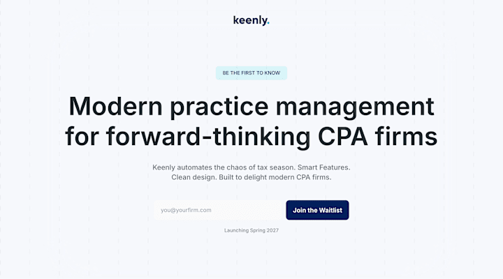 Cover image for Keenly – The Future of Tax Practice Software