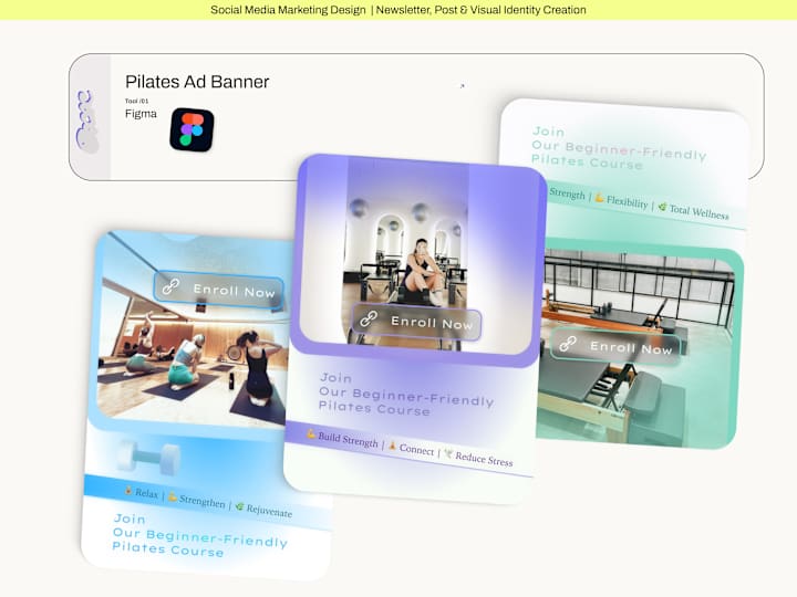 Cover image for Instagram Ad | Social Media Design | Pilates Ad Banners