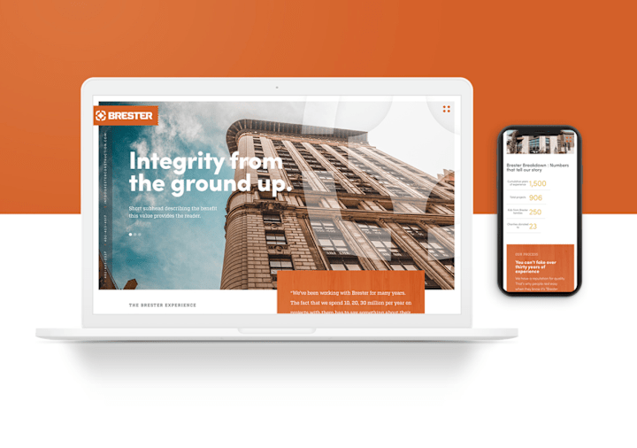 Cover image for Brester Construction Website on Behance