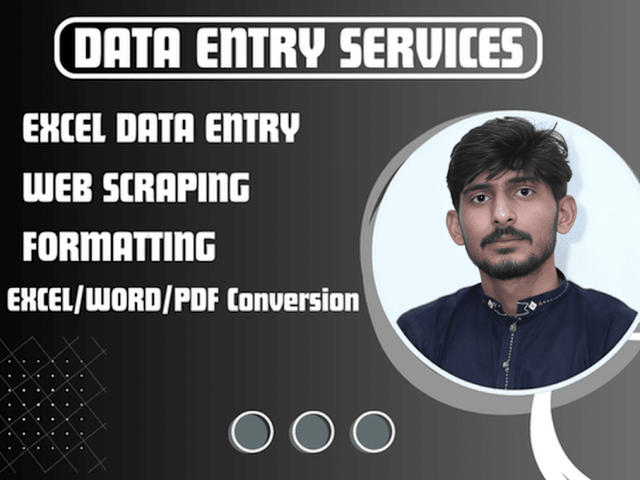 Cover image for Excel data entry, web Scraping and Data Formatting