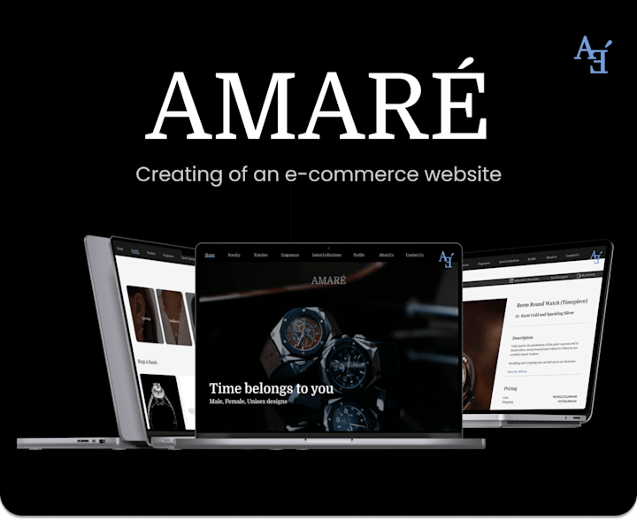 Cover image for AMARÉ :-Creating of an e-commerce website :: Behance