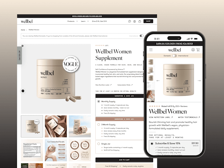 Cover image for Wellbel Women Product Landing Page