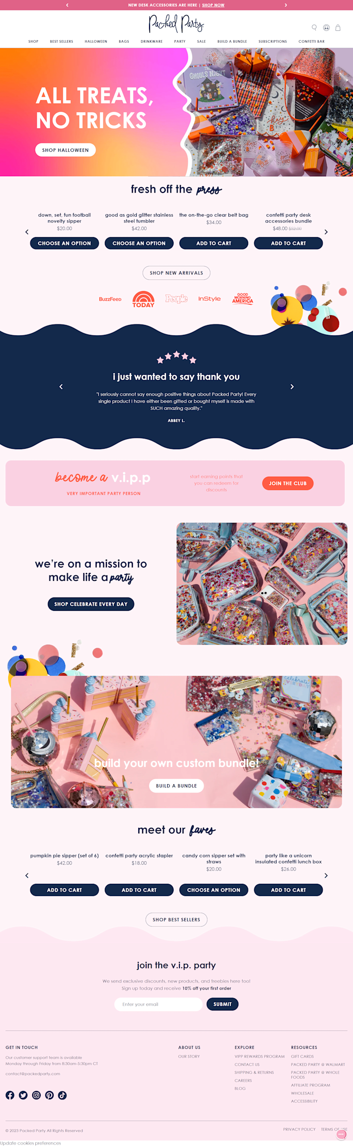 Cover image for Packed Party Shopify Store Design & Redesign