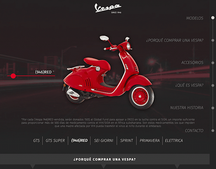 Cover image for Vespa Web Desing